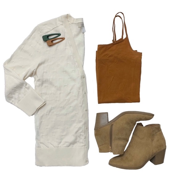 LOFT Cream Button Down Cardigan - Picture 3 of 6